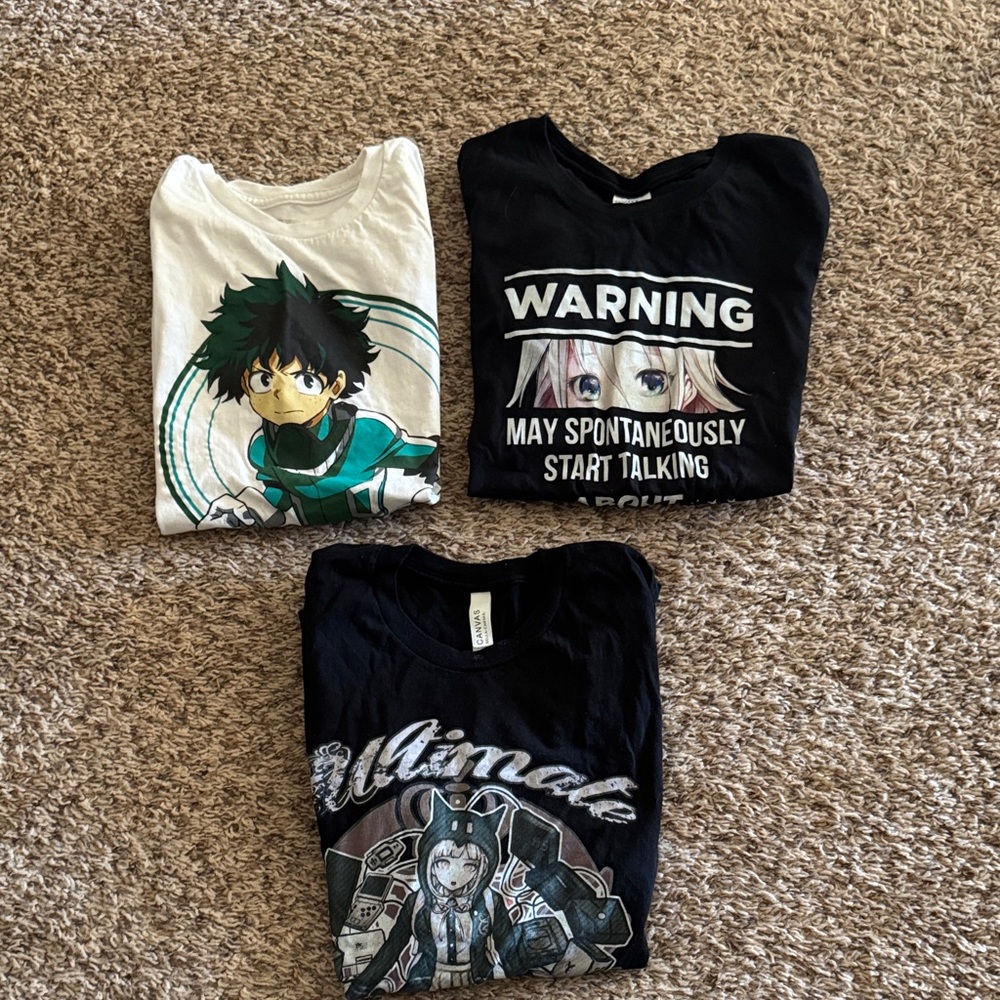 Anime Graphic T-Shirts - Black and White